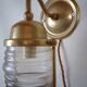 Vintage wallmounted brass lamp from a ship.