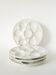 Set of 4 oyster plates in majolica, White, 1960