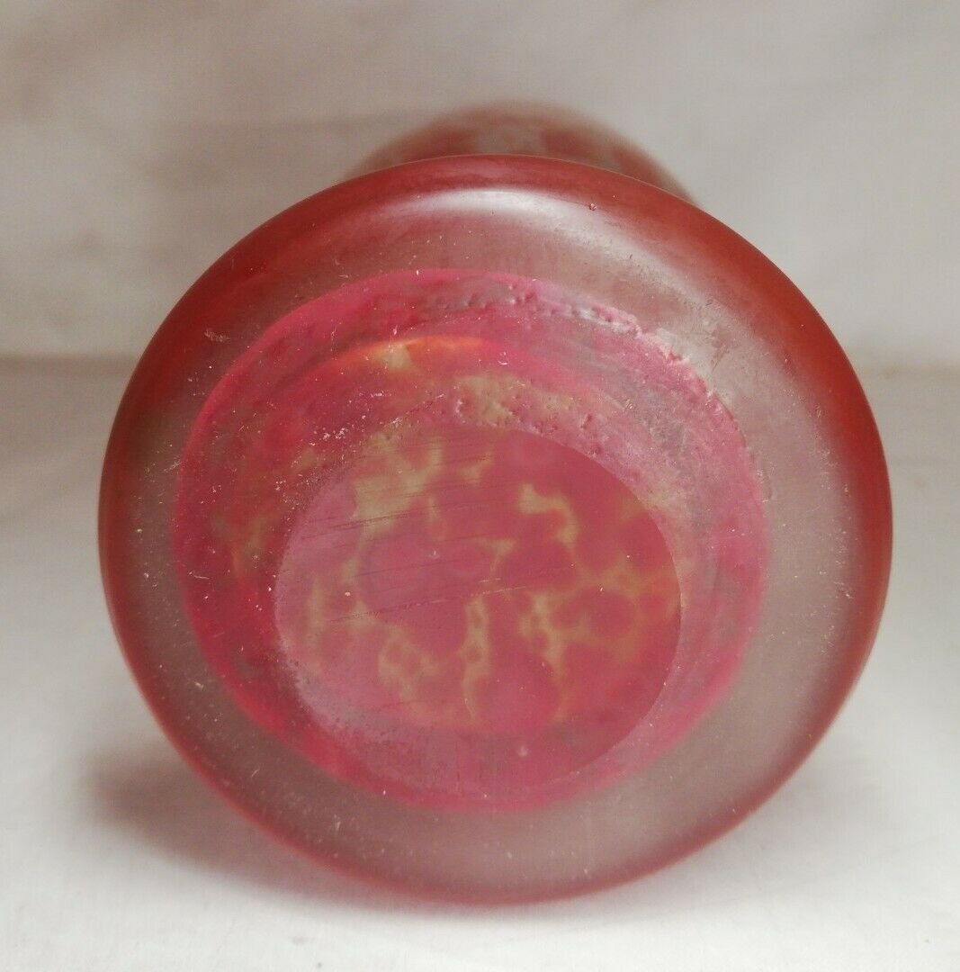 Old glass paste vase h 22.5 cm vintage, decoration, collection
