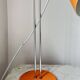 Vintage Mid-Century Table Lamp by Josef Hůrka for Lidokov | Orange & Chrome
