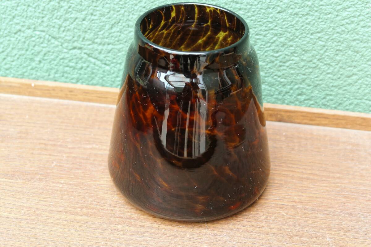 Murano blown glass spotted vase