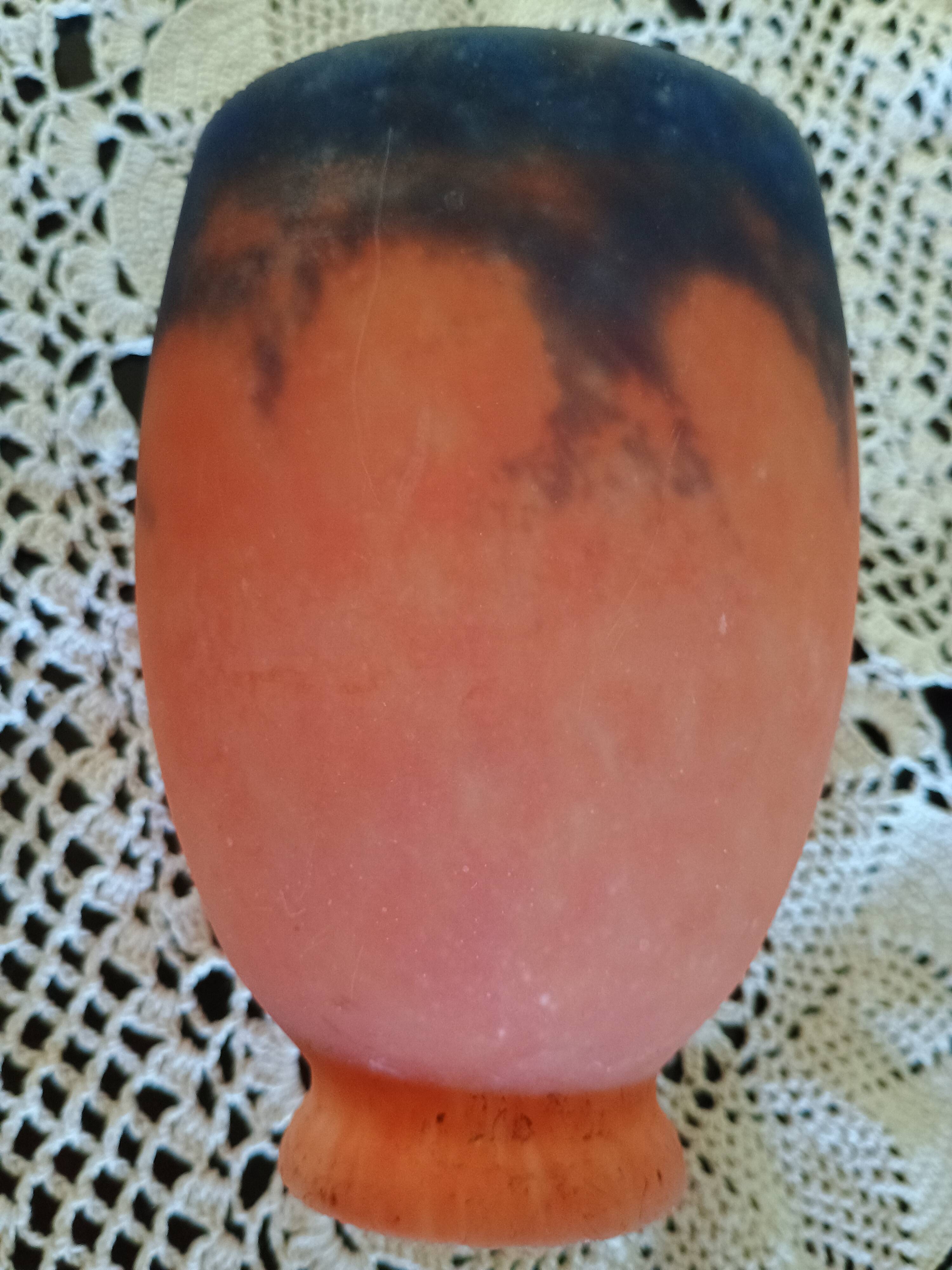 TULIP chandelier or lamp Marbled glass - Orange blue purple - Art Deco