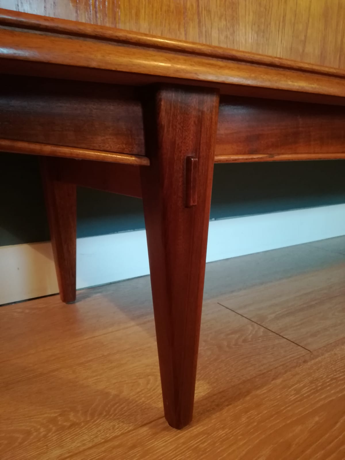Small row of Scandinavian style teak
