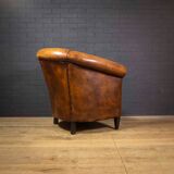 Vintage armchair cuir de mouton