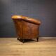 Fauteuil vintage cuir de mouton