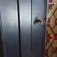 Vintage painted wooden bookcase