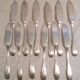 12 fish knives in silver met. hallmark ow belgium design model
