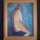 Female nude, oil on canvas, impressionist style, framed, signed J.Bénard