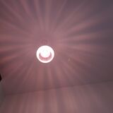 Vintage pendant lamp in pink glass