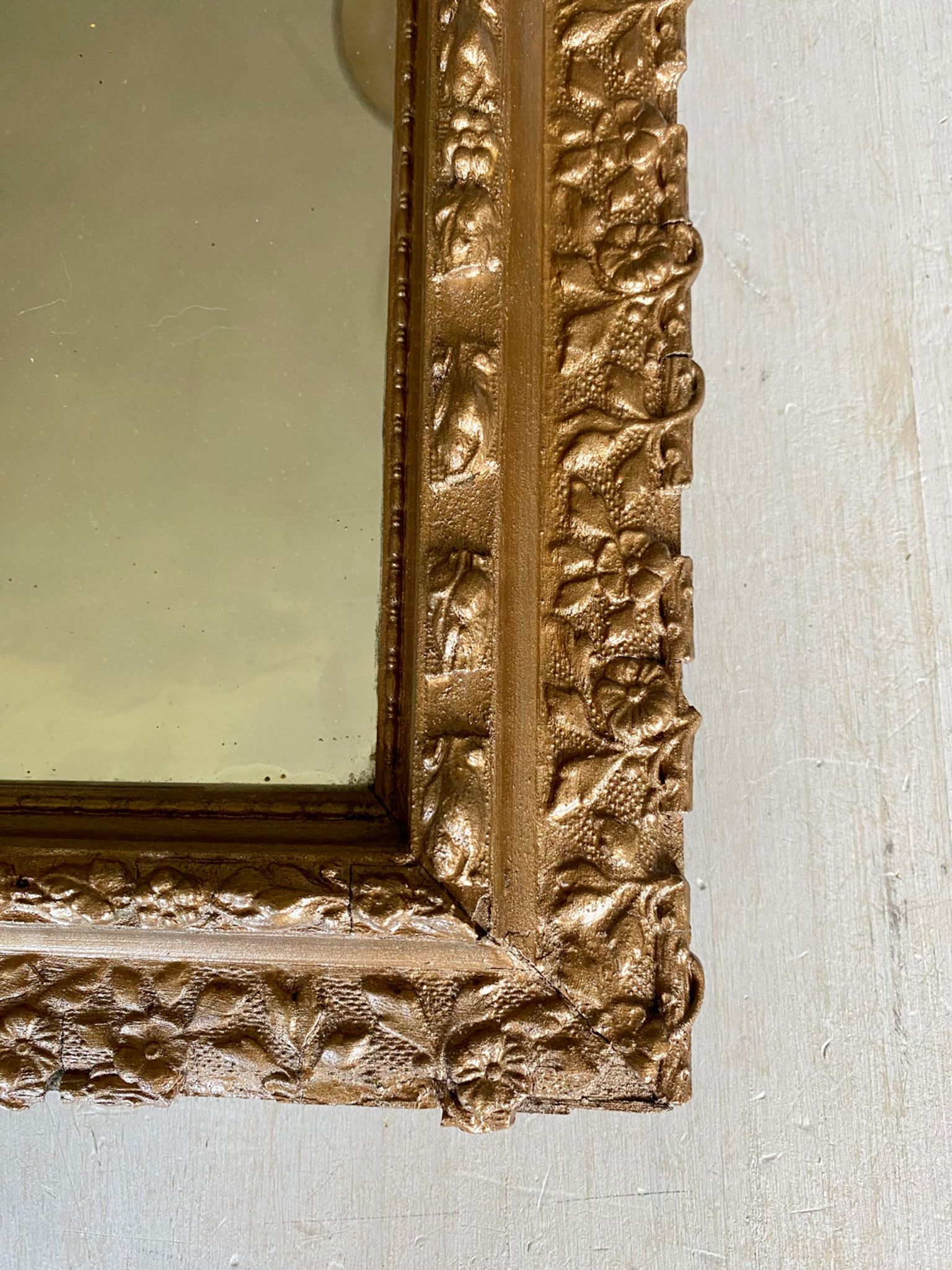 Ancien miroir doré début XXEME