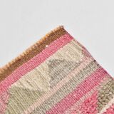Pink Cream Turkish Runner Rug, 70x309Cm