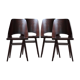 Set of 4 dining chairs by Radomir Hofman for TON, model 514, beech veneer