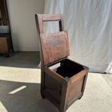 Antique oak storage chair