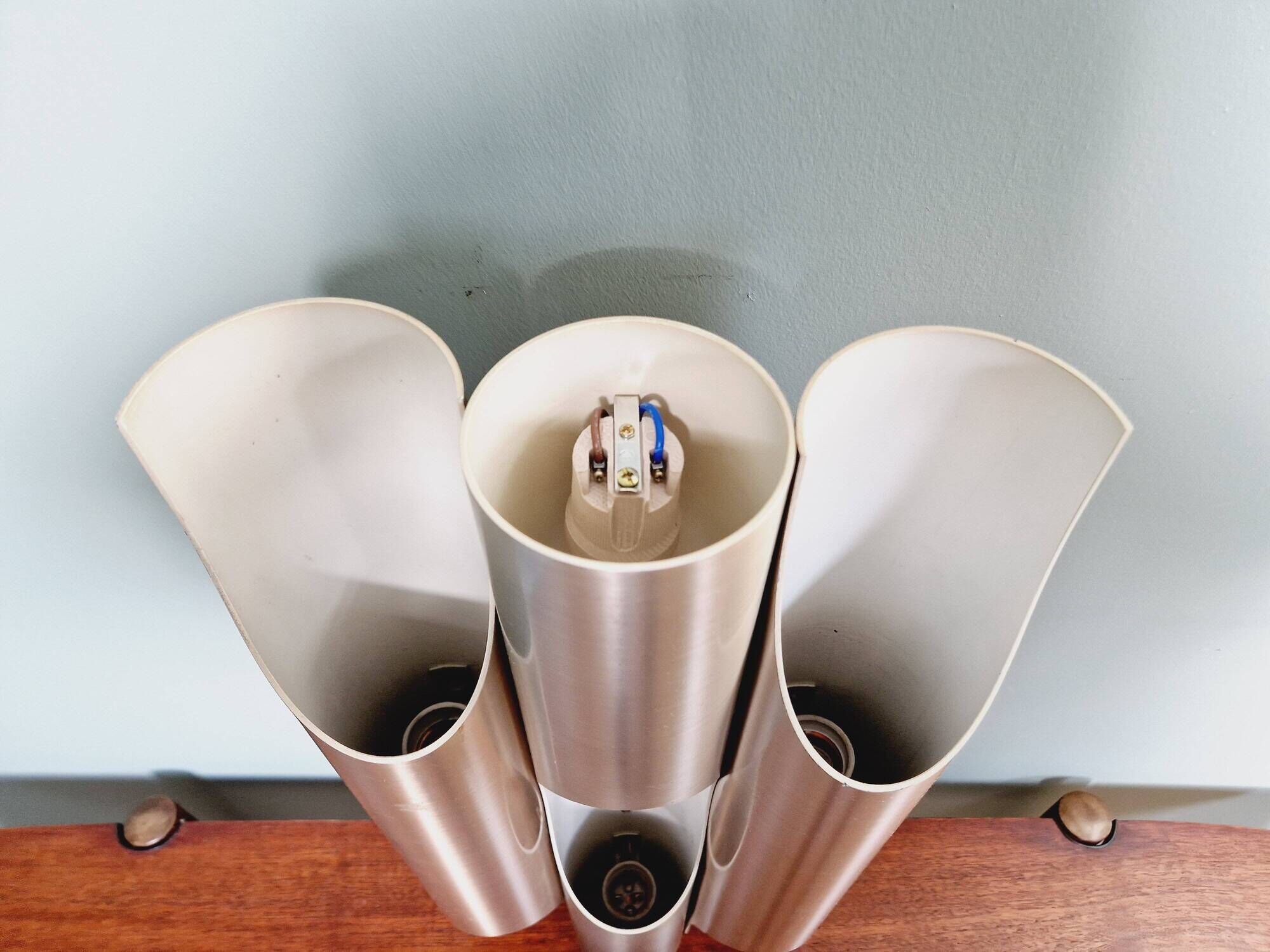 Set of 3 fuga xl wall lights (60cm), raak, 1960s
