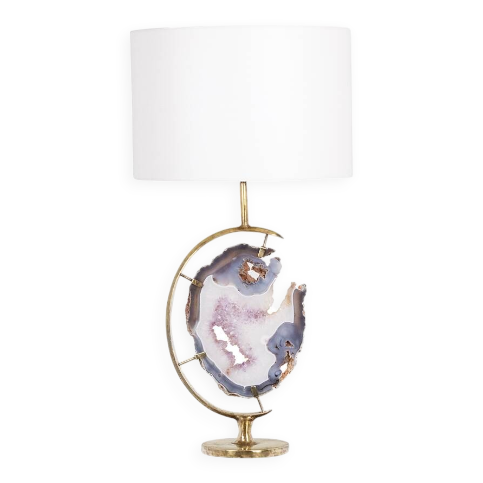 Bronze and amethyst lamp. 1970s.