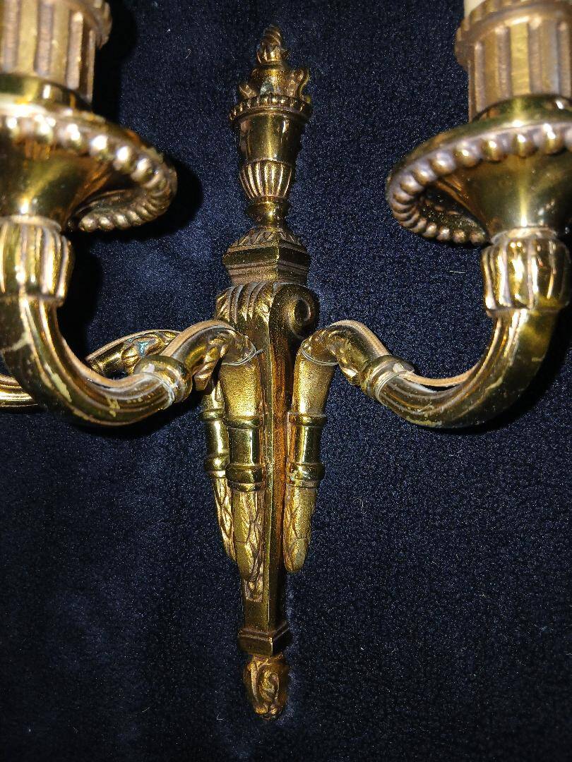 4 bronze wall lights in Louis XVI - XV style