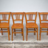 Set of 4 luterma bistro chairs, vintage wooden chairs, countryside, interior decoration