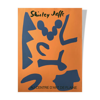 Shirley JAFFE, Flaine Art Center (orange background), 1981. Original silkscreen poster