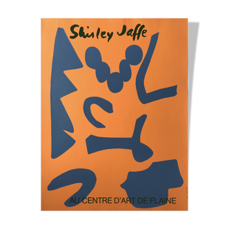 Shirley JAFFE, Centre d'art de Flaine (fond orange), 1981. Affiche originale en sérigraphie