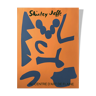 Shirley JAFFE, Flaine Art Center (orange background), 1981. Original silkscreen poster
