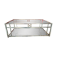 Roche Bobois glass and chrome coffee table