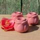 Ceramic pink flower candlestick