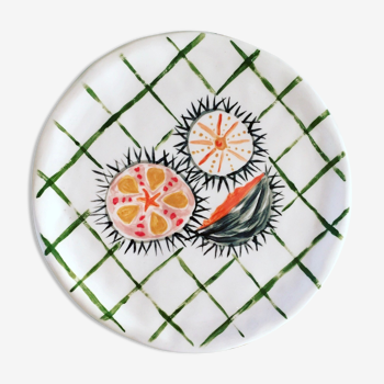 Ceramic plate sea urchins