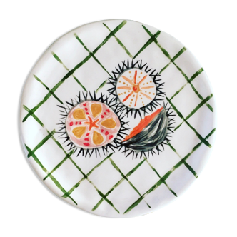 Ceramic plate sea urchins