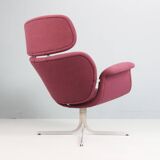Pierre Paulin Purple Lounge Chair "Big Tulip" F551 & Ottoman, 1960's