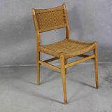 Vintage Cord Woven Chair, Denmark, 1960s
