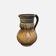 Beige and brown signed stoneware pitcher or decorative vase - rustic art style