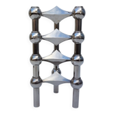 Chrome-plated metal candlesticks, Nagel, 60s/70s design