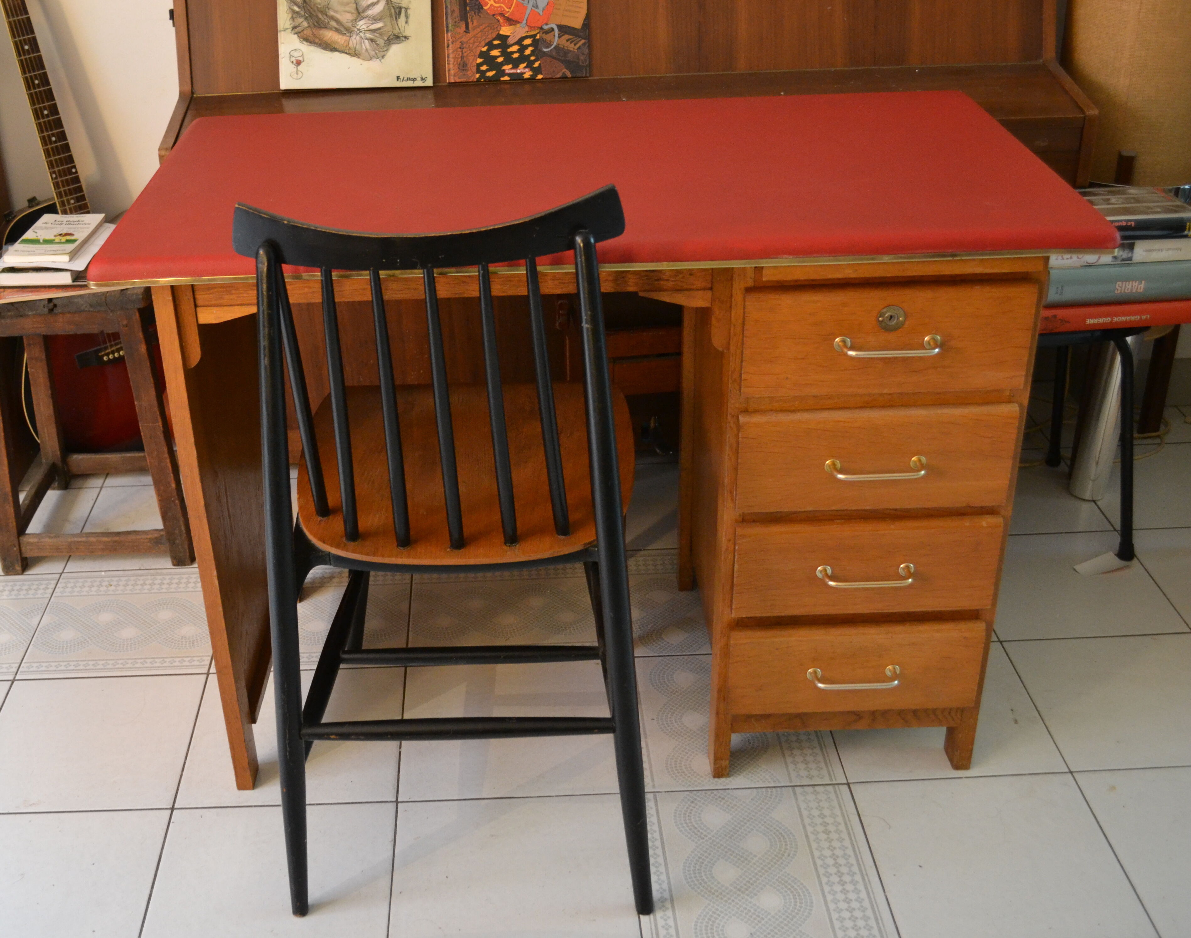 Bureau vintage 4 tiroirs marque Spirol