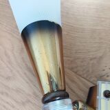 Double brass and plexiglass wall lamp Maison Lunel