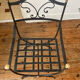 Ensemble table et chaise de fabrication ligne métal en fer forgé plein