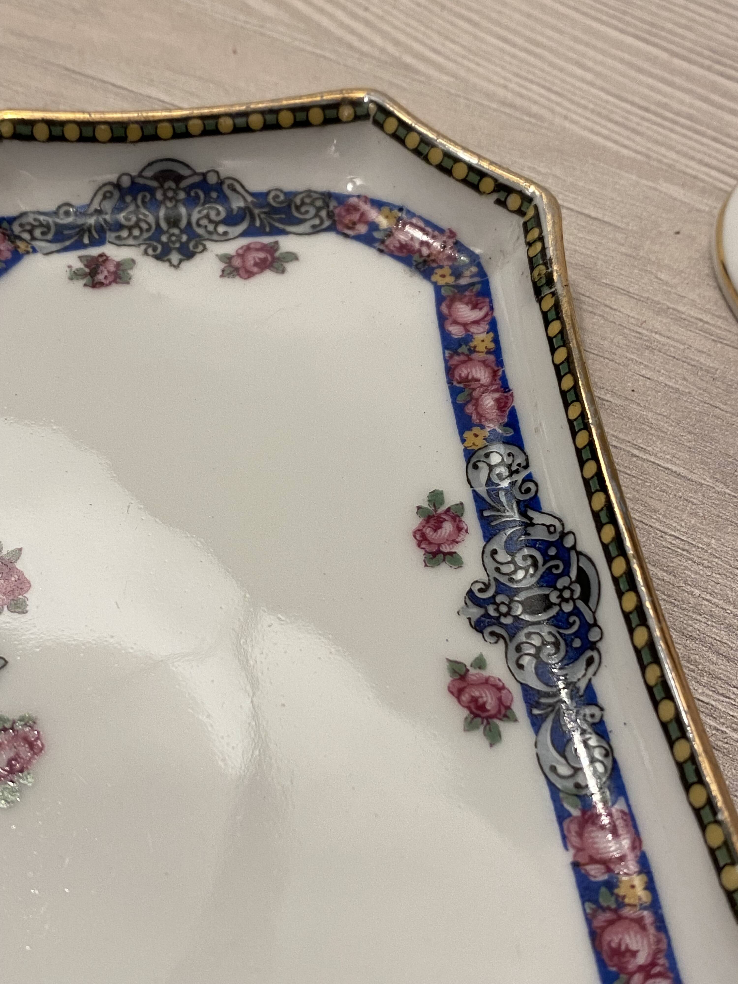 Coquetier and its Limoges Art Deco earthenware tray
