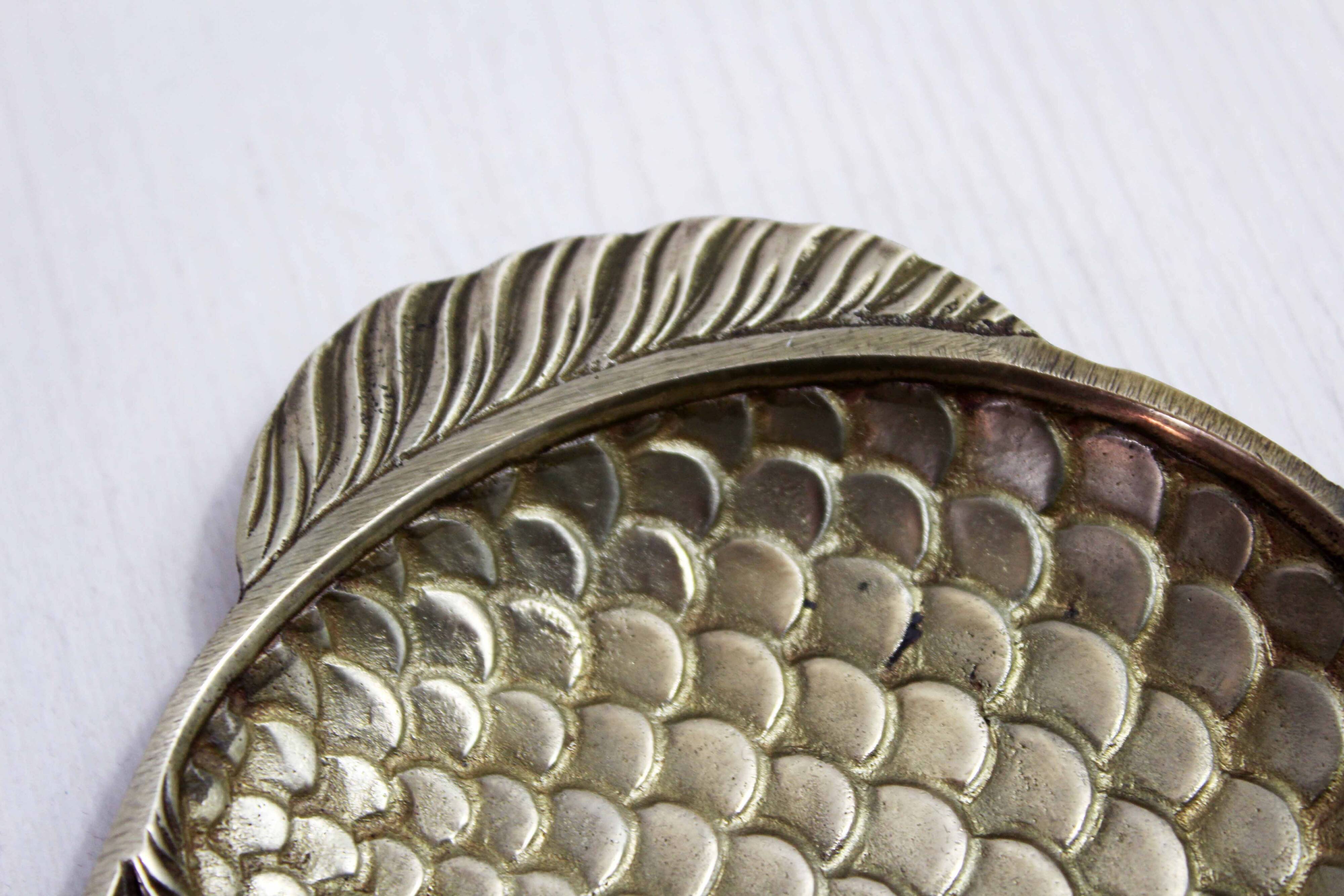 Vintage brass fish-shaped pocket tray