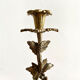 Bougeoir feuilles en bronze doré