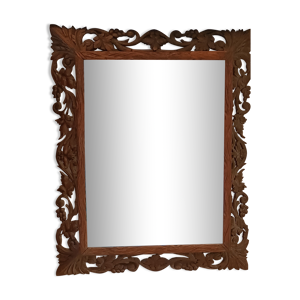 miroir biseauté bois