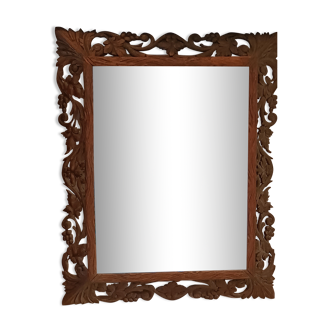 Miroir biseauté bois sculpté