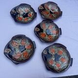 5 fish plates by Marius Giuge for Vallauris