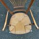 19th-century solid wood straw chair