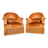 Pair of toad armchairs