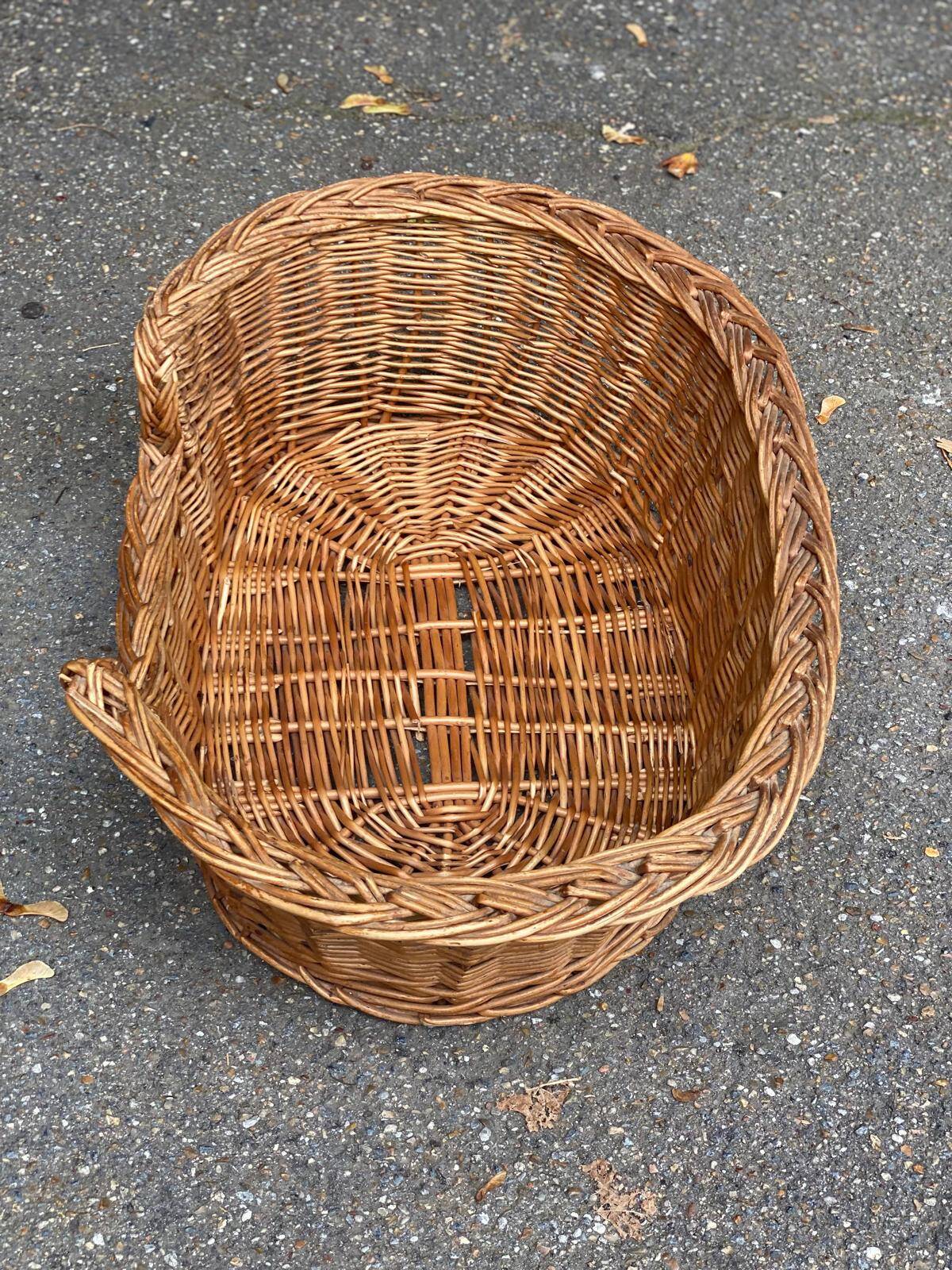 Vintage woven wicker basket