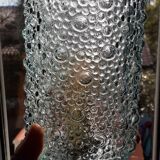 Vintage stroller to put down or hang with lampshade in bubbled glass