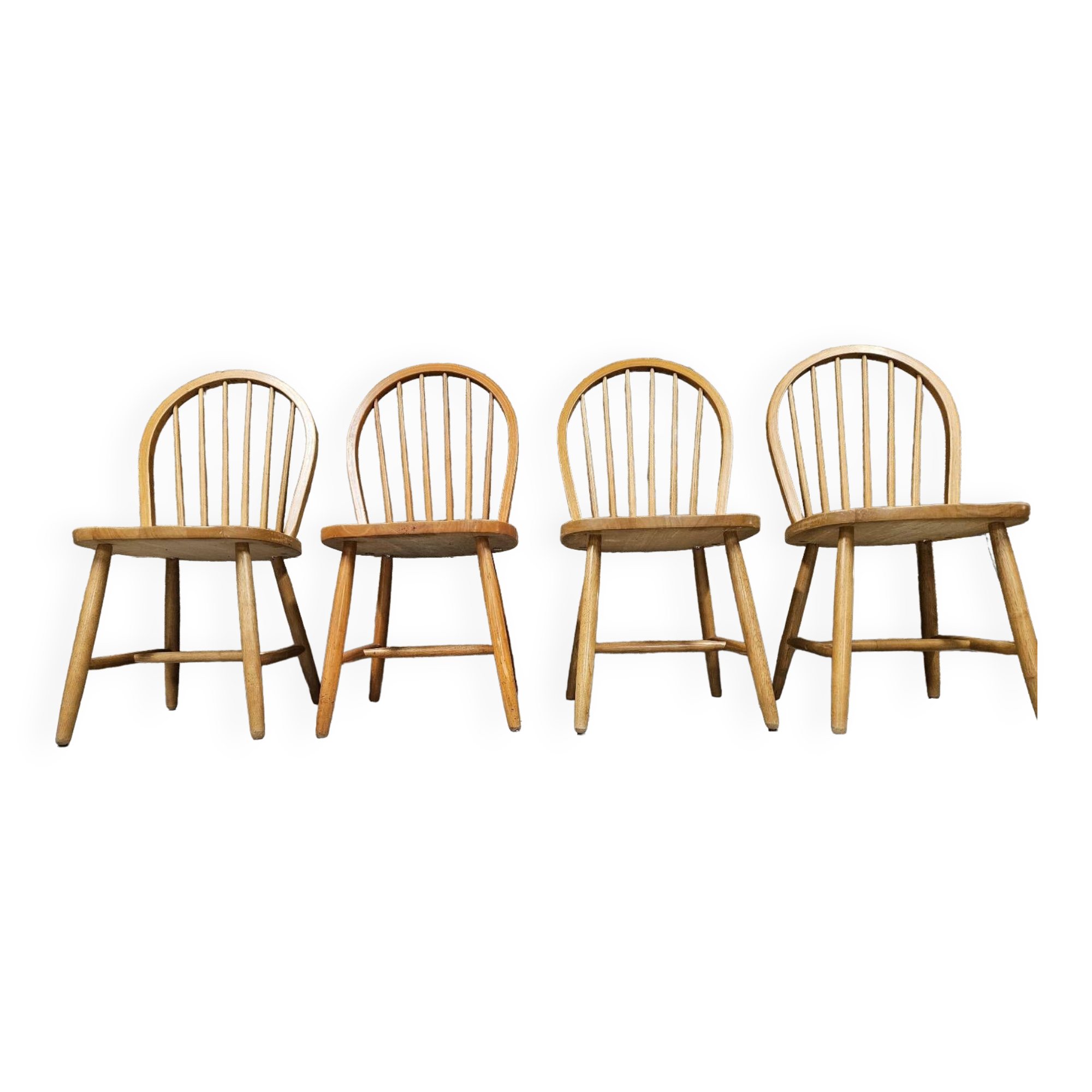 Set of 4 vintage Danish bar chairs