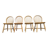 Set of 4 Danish chairs with vintage bars