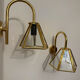 Vintage gold swan neck wall lights