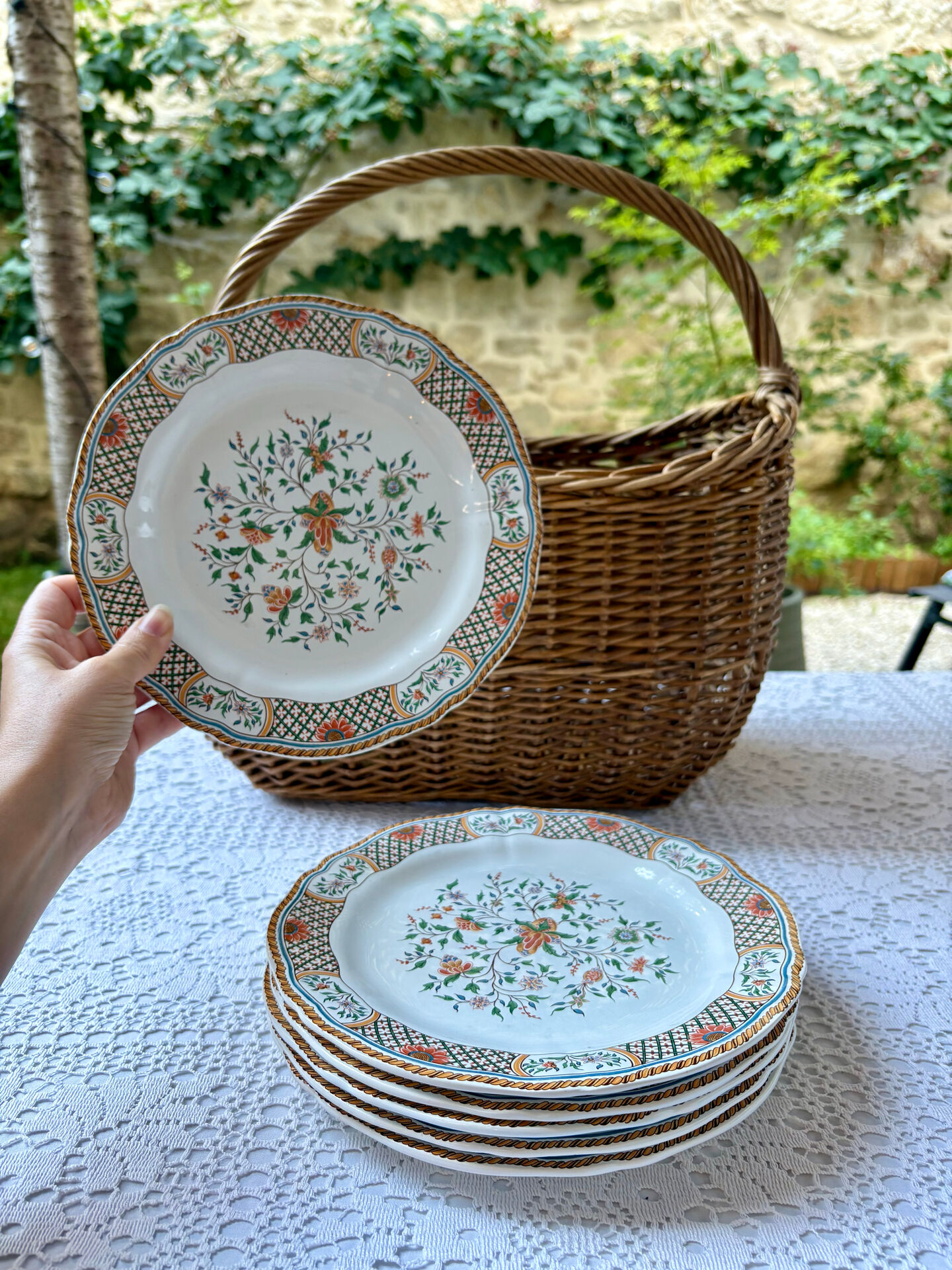 6 plates GIEN Rouen