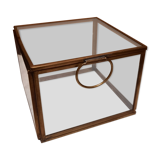 Glass and brass showcase box